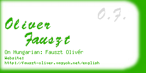 oliver fauszt business card